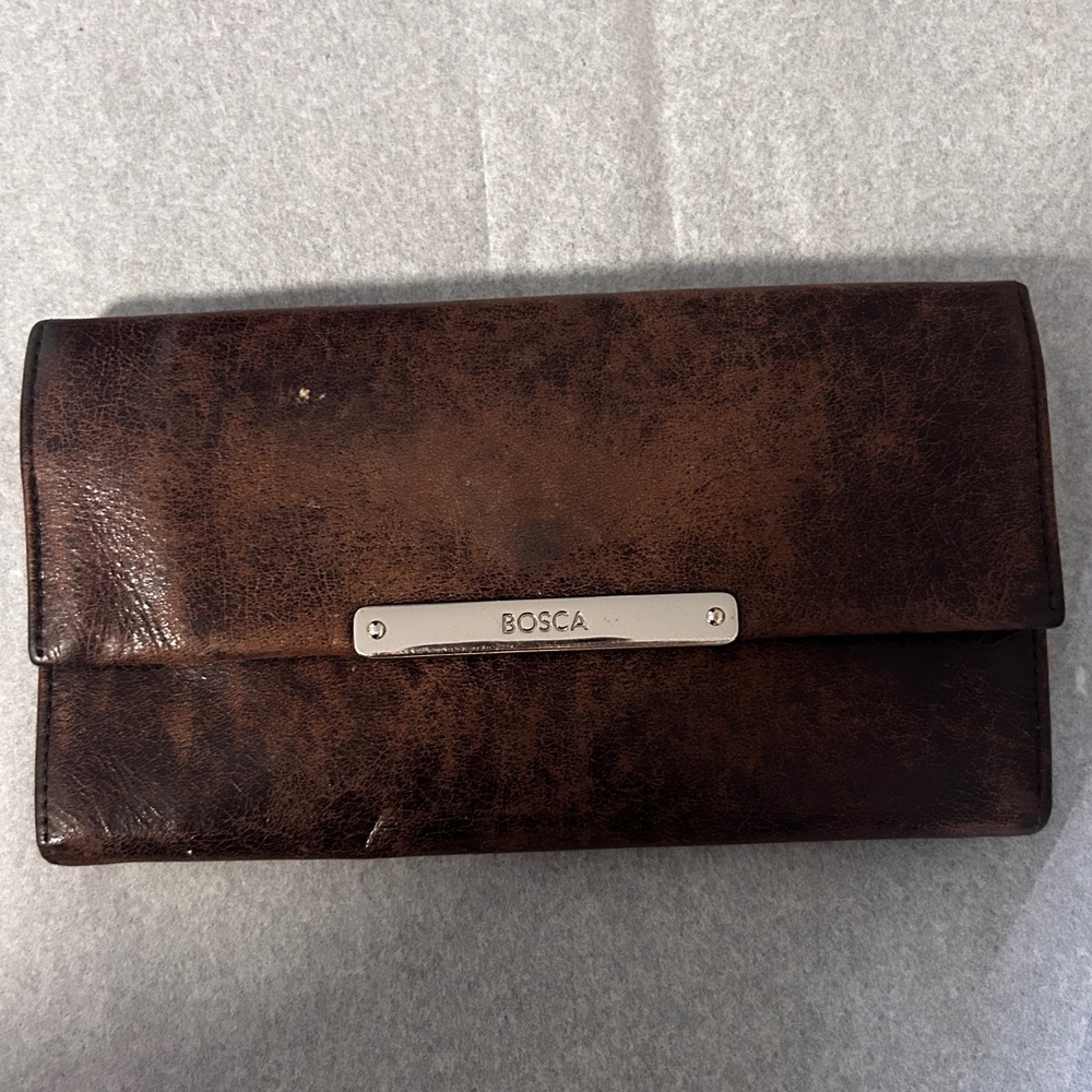 Vintage Bosca Brown Leather Wallet